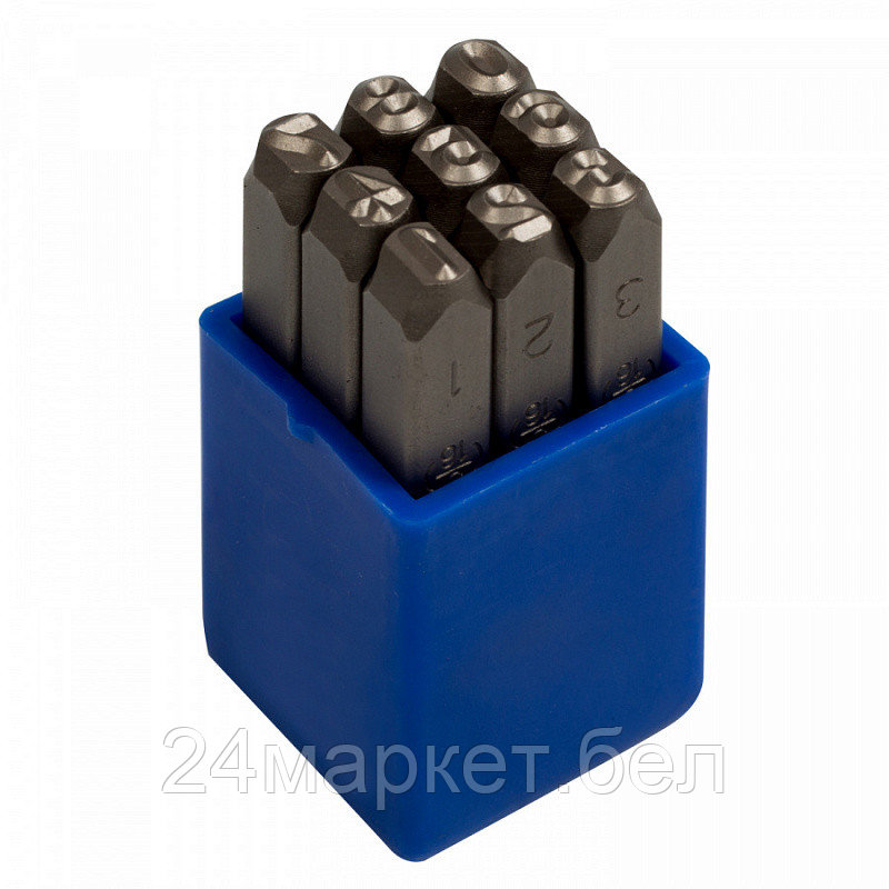 KING TONY 11409SQ04 KING TONY Набор ударных клейм 4 мм, цифры, 9 предметов