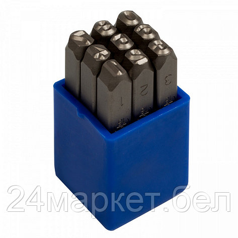 KING TONY 11409SQ04 KING TONY Набор ударных клейм 4 мм, цифры, 9 предметов, фото 2