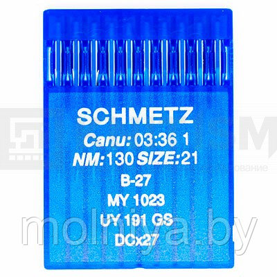 Швейная игла Schmetz B-27 для оверлоков №130 уп 10 шт., фото 2