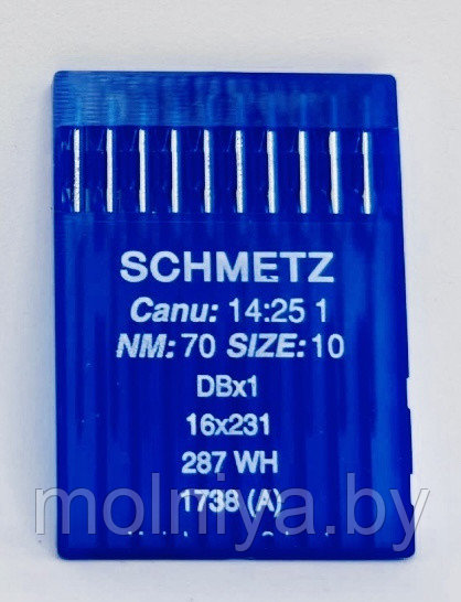 Швейная игла Schmetz DBx1 (1738) №70 уп10 шт..