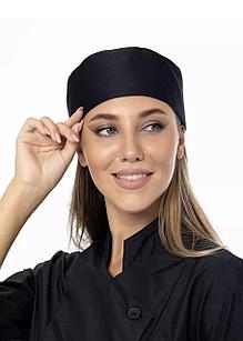 Колпак таблетка  шеф-повара,повара унисекс (без отделки,цвет черный)