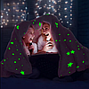 Волшебный плед-покрывало светящийся в темноте "КОСМОС" 150х120см Magic Blanket (Звезда, Луна), фото 4
