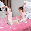 Волшебный плед-покрывало светящийся в темноте "КОСМОС" 150х120см Magic Blanket (Звезда, Луна), фото 3