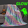 Волшебный плед-покрывало светящийся в темноте "КОСМОС" 150х120см Magic Blanket (Звезда, Луна), фото 8