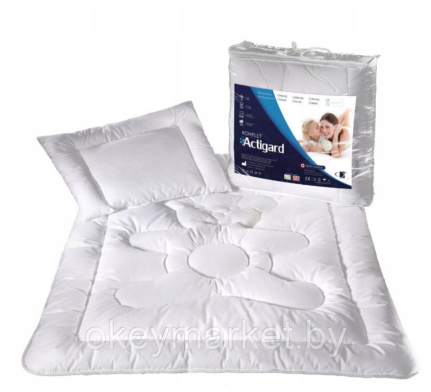 Комплект одеяло детское гипоаллергенное ActiGard® размер 90x120 + подушка 40x60, фото 2