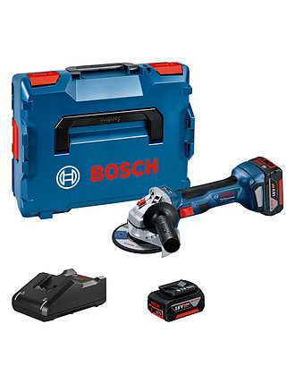 Угловая шлифмашина аккумуляторная бесщеточная Bosch GWS 18V-7 (2 АКБ 4 А/ч, кейс L-BOXX) 06019H9005, фото 2