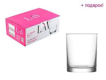 LAV Турция Набор стаканов для виски, 6 шт., 280 мл, серия Liberty, LAV