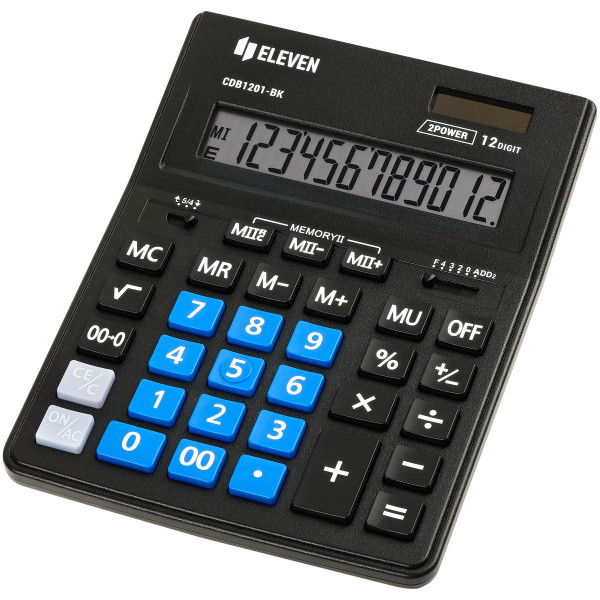Калькулятор ELEVEN Business Line CDB 1201-BK/BL, 12 разрядов, черный/синий (цена с НДС)