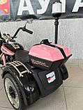 Детский электротрицикл RiverToys K003PX (розовый), фото 6
