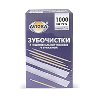 Зубочистки Бамбуковые Aviora в бумажной упаковке 1000 шт