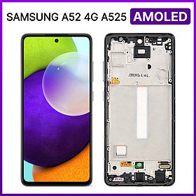 Экран для Samsung Galaxy A52 (A525) в раме (AMOLED), черный