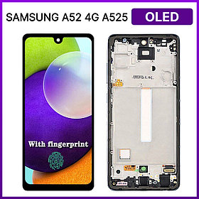 Экран для Samsung Galaxy A52 (A525) в раме (OLED), черный