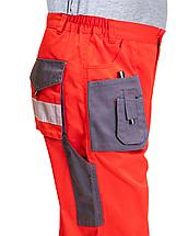 Костюм СИРИУС-АТОМ куртка, брюки красный с серым, фото 3