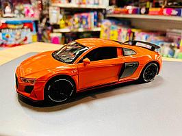 Металлическая машина Audi (Ауди) Audi R8, свет, звук, двери  открываются