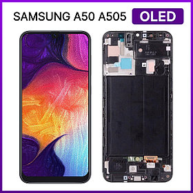Экран для Samsung Galaxy A50 (A505) в раме (OLED), черный