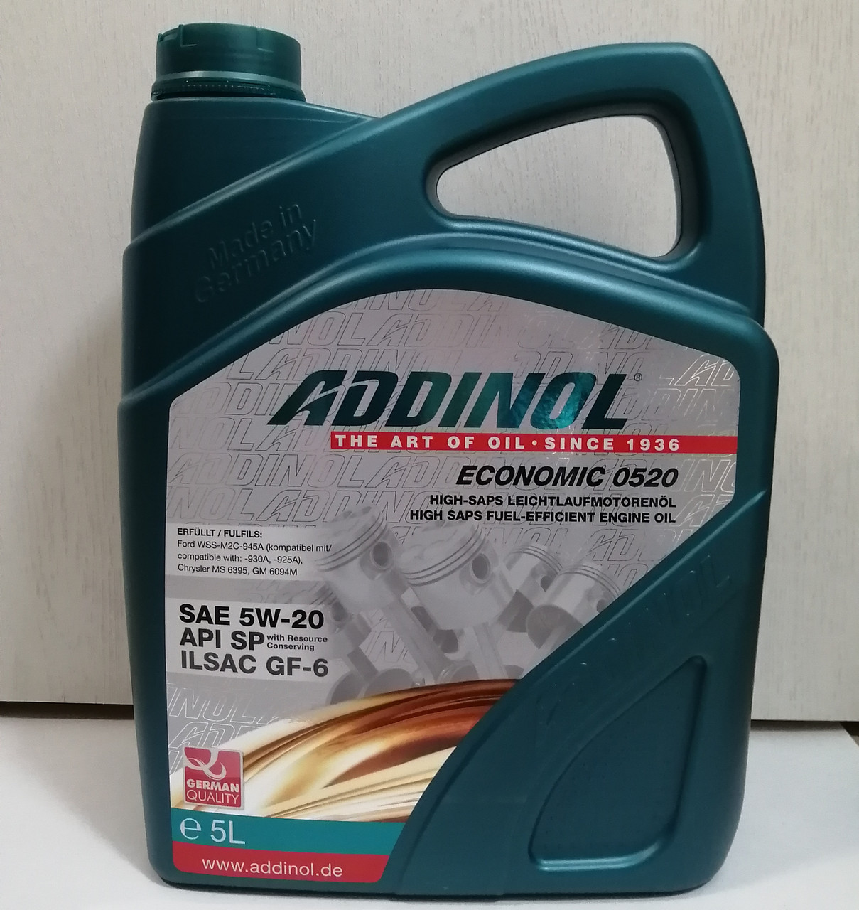 5W20 Масло моторное ADDINOL Economic 0520, 5л