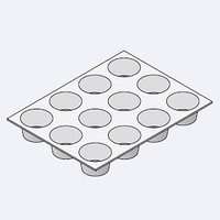 Аксессуары пароконвектомат Rational Формы для маффинов и тимбале 300 х 400 мм (для 1/1 GN) 6017.1002