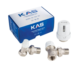 Комплект кранов радиаторный угловой термостатический KAS 1/2"