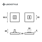 Фиксатор LOCKSTYLE WC ZN  BB (матовое золото), фото 2