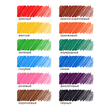 Карандаши цветные чёрное дерево BRAUBERG BLACK WOOD, 12 цветов, трехгранные, мягкий грифель 3 мм, 181948, фото 8