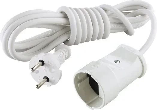 Удлинитель 1м 5м 16А с/з ПВС 3х1 бел IP20 Makel
