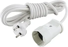 Удлинитель 1м 5м 16А с/з ПВС 3х1 бел IP20 Makel