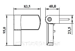 Петля дверная АТ23 до 80кг., (антрацит)
