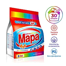 Стиральный порошок Мара узор чысцiнi автомат 4 в 1 c кондиционером 3 кг
