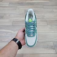 Кроссовки Akira X Nike Air Force 1 07 Low Suede Green White, фото 3