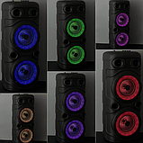 Колонка портативная ZQS-8227S, BT/USB/TF/FM, RGB, 2 x 8", 4500 mAh, 40W, 8H, AUX, Microphone, фото 4