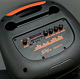 Колонка портативная ZQS-8227S, BT/USB/TF/FM, RGB, 2 x 8", 4500 mAh, 40W, 8H, AUX, Microphone, фото 5