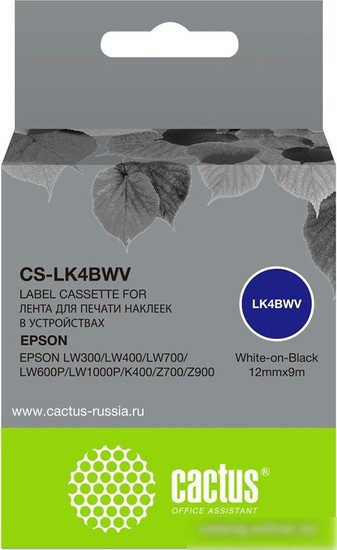 Картридж CACTUS CS-LK4BWV (аналог Epson LK4BWV)