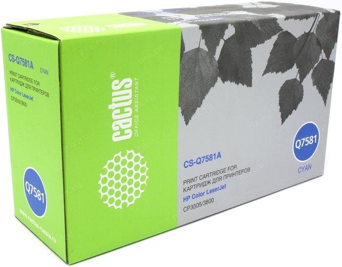 Картридж CACTUS CS-Q7581A (аналог HP Q7581A)