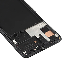 Экран для Samsung Galaxy A30s (A307) в раме (OLED), черный, фото 3