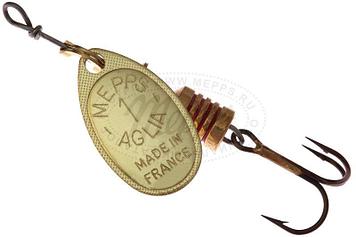 Блесна вертушка Mepps Aglia №1. Вес 3.5 гр. (Оригинал). gold