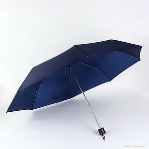 Зонт механический Monochrome Blue 110, 3 сложения, 8 спиц, D = 110 см