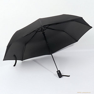 Зонт полуавтоматический Monochrome Black 110, 3 сложения, 8 спиц, D = 110 см