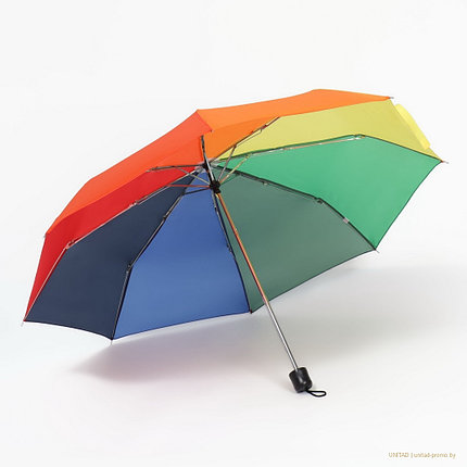 Зонт механический Rainbow, 3 сложения, 8 спиц, D = 96 см, фото 2
