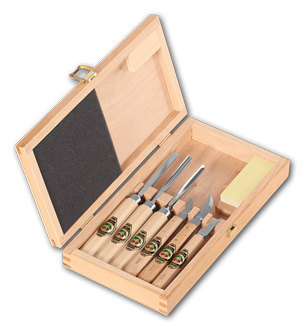 Набор инструментов для резьбы по дереву, в деревянной коробке, 7 шт.  KIRSCHEN 3437000