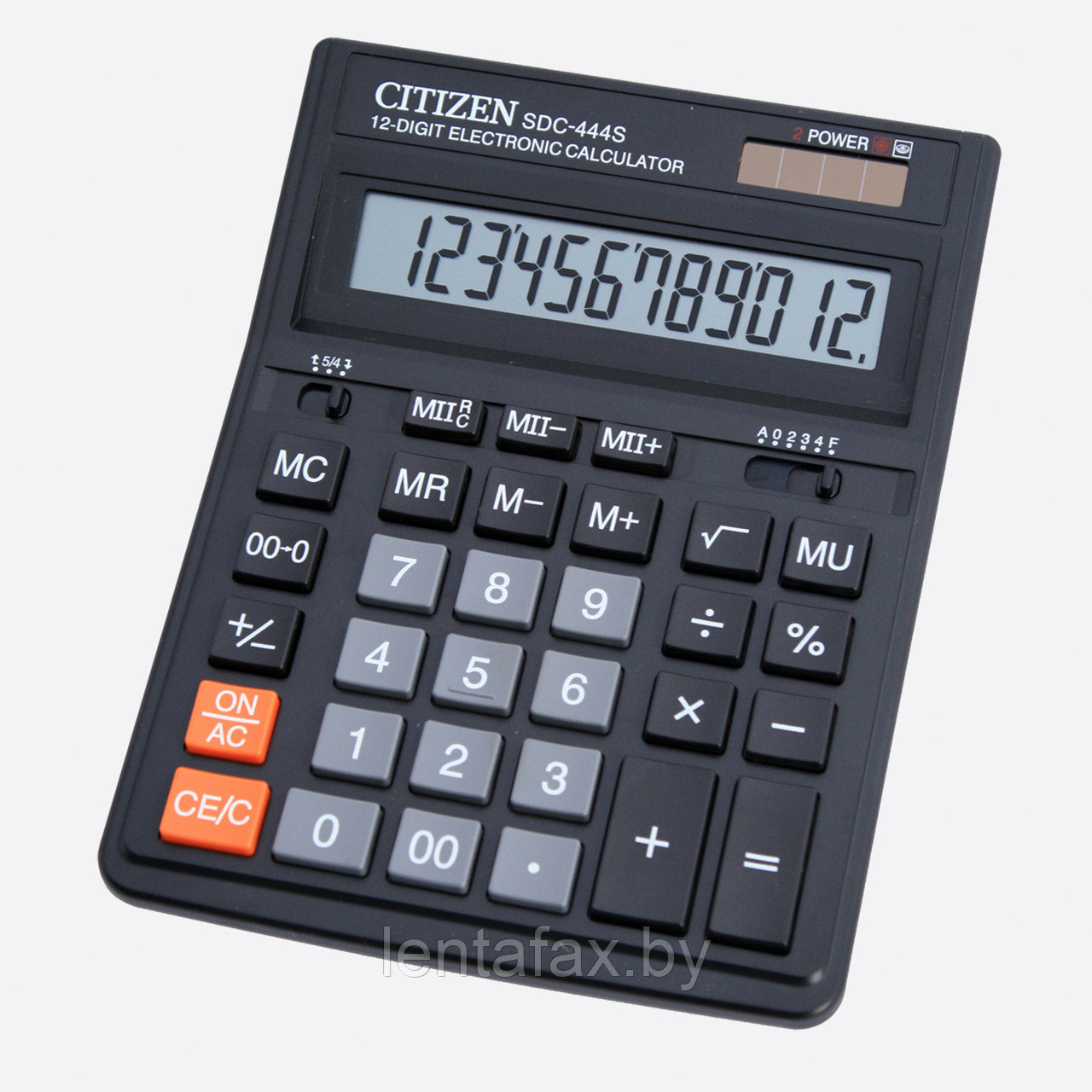 Калькулятор настольный Citizen SDC444S, 12 разрядный, черный.ЦЕНА БЕЗ НДС.