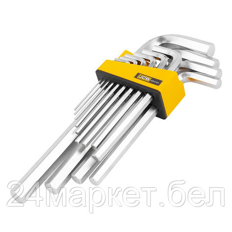 JCB-5137L JCB Ключи Г-образные 6-гранные длинные, набор 13пр. (2, 2.5, 3-8, 10, 12, 14, 17, 19мм), фото 2