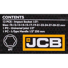 JCB-4159MPB JCB Головки ударные, набор 15пр., 1/2" (6гр.), фото 3