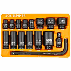 JCB-4169MPB JCB Головки ударные, набор 16пр., 1/2" (6гр.), фото 3