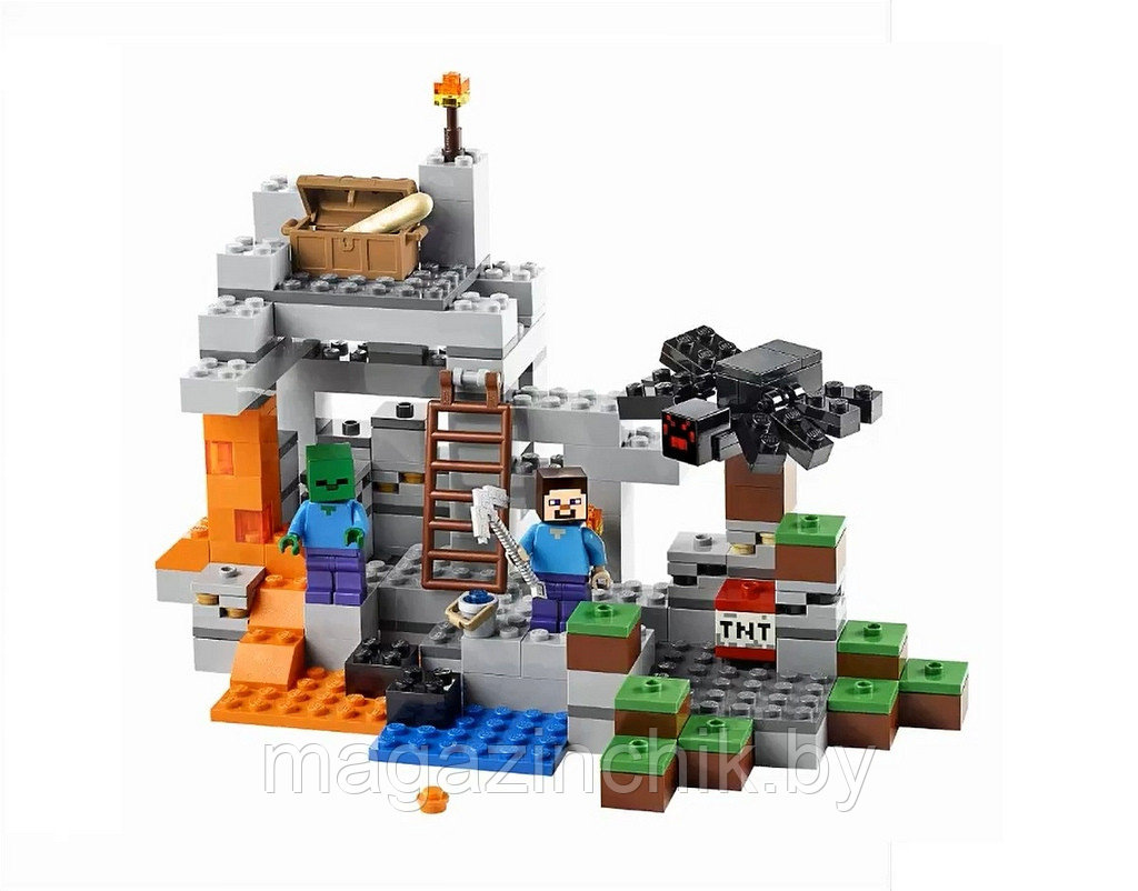 Конструктор Майнкрафт Minecraft Пещера (Cave) 10174, 249 дет., 2 минифигурки, аналог Лего 21113 - фото 3 - id-p53946552