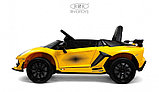 Детский электромобиль RiverToys K888PX (жёлтый) Lamborghini, фото 6