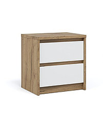 Прикроватная тумбочка Мишель 2ящ Крафт золотой/белый жемчуг