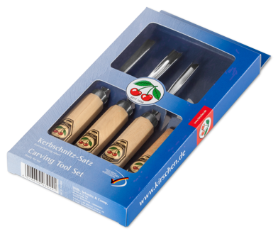 Haбop резцов и нoжeй для peзьбы пo дepeву 4 шт KIRSCHEN 3424000