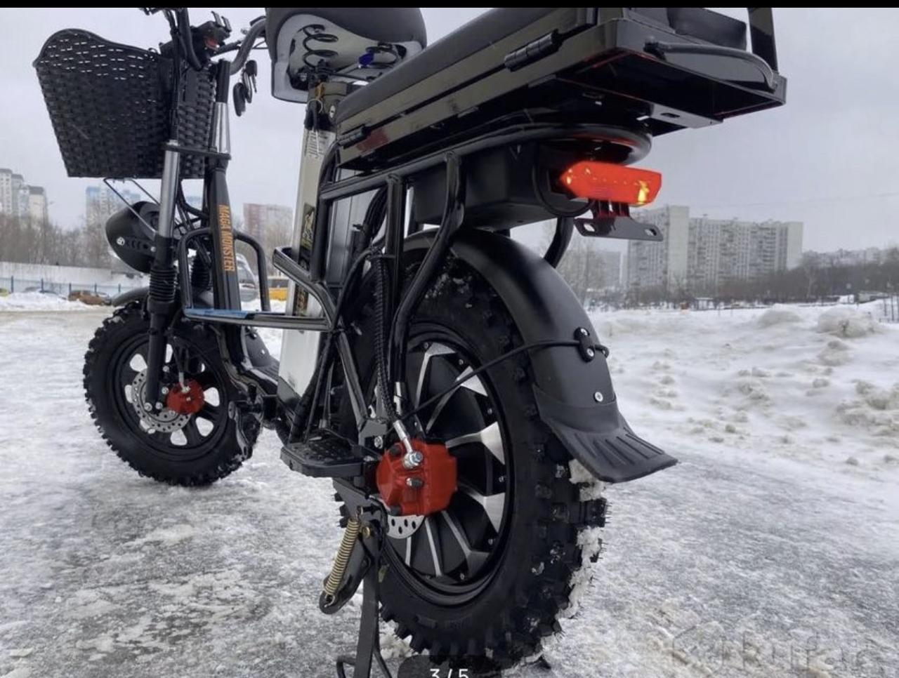 Электровелосипед MONSTER снег