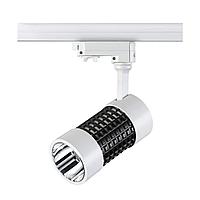 357566 NT18 174 белый с черным проводом Трековый светильник IP20 LED 3000K 15W 220-240V PINE