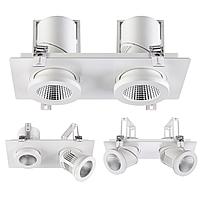 357874 NT18 098 белый Встраиваемый светильник IP20 LED 3000К 2*25W 220-240V PROMETA